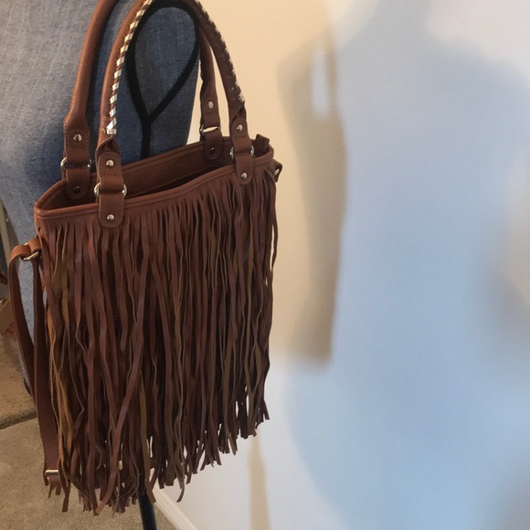 Handbags - Brown fringe purse